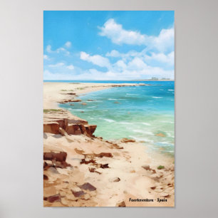 Affiche Fuerteventura Canaries Espagne Voyage