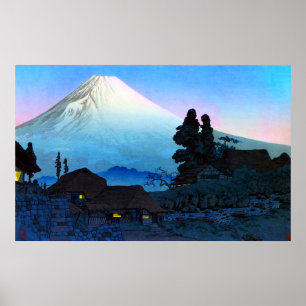 Affiche Fuji depuis la scène du soir de Mizukubo Shotei Ta