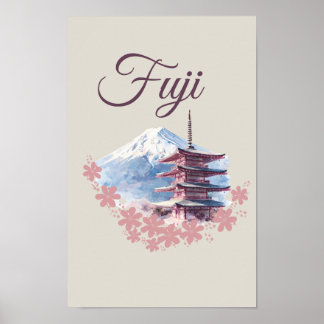 Affiche FUJI mountain design 