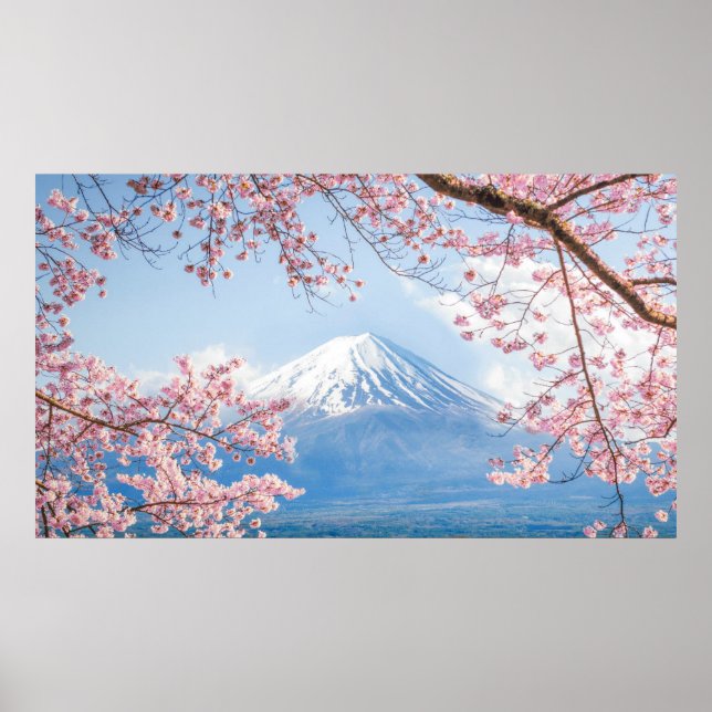 Affiche Fuji Mountain | Kawaguchiko Lake | Spring In Japan (Devant)