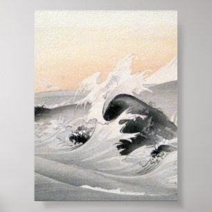 Affiche Fuji vu de la mer (1903-1907) par Ogata Gekko