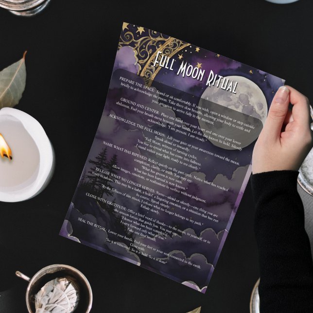 Affiche Full Moon Pagan Ritual & Prayer Book of Shadows (Full Moon Pagan Ritual & Prayer Book of Shadows Poster)