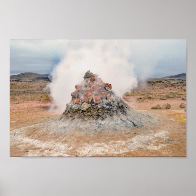 Affiche Fumarole, Hverir Zone géothermique, Islande (Devant)