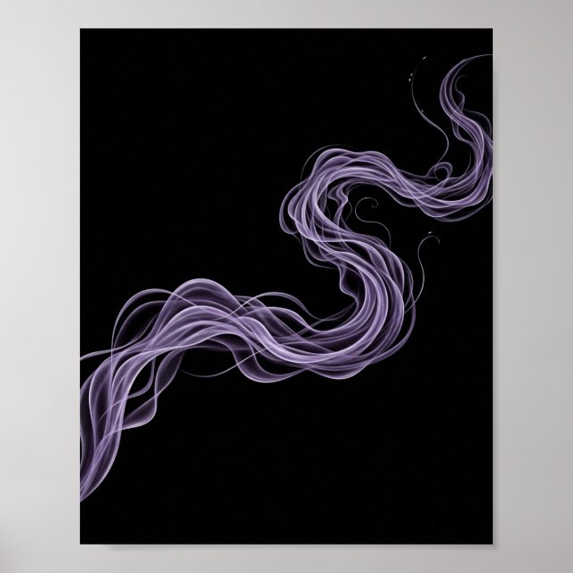 Affiche Fumée Abstraite violette - Mur d'art éthéré (Devant)