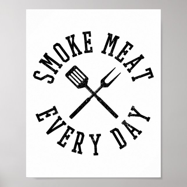 Affiche Fumée de viande chemise tous les jours - Funny Bar (Devant)