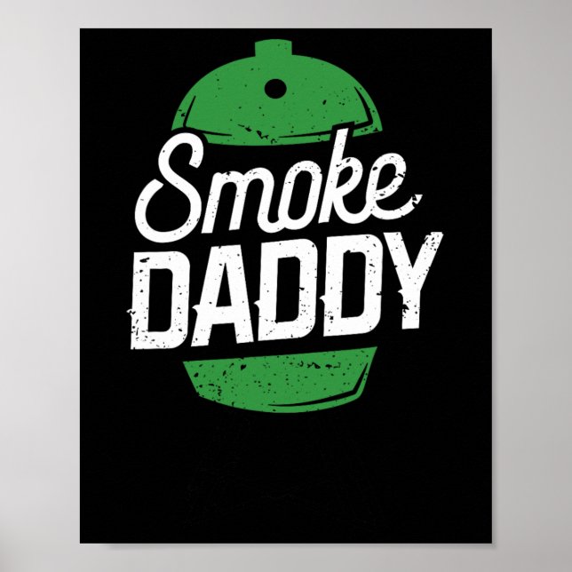 Affiche Fumée Papa Vert Oeuf Pitmaster Papa Bbq Grill (Devant)