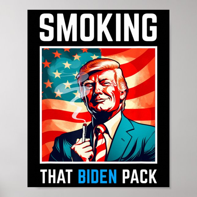 Affiche Fumer ce pack de Biden - Trump 2024 (Devant)