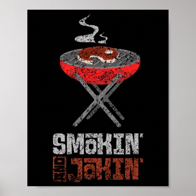 Affiche Fumer' Et Jokin' Grill Viat Rbecue Grill Bbq (Devant)