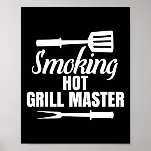 Affiche Fumer Grill Chaud Master Barbecue King Queen Of Th
