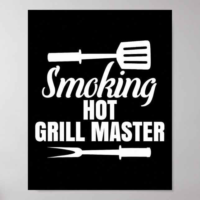 Affiche Fumer Grill Chaud Master Barbecue King Queen Of Th (Devant)