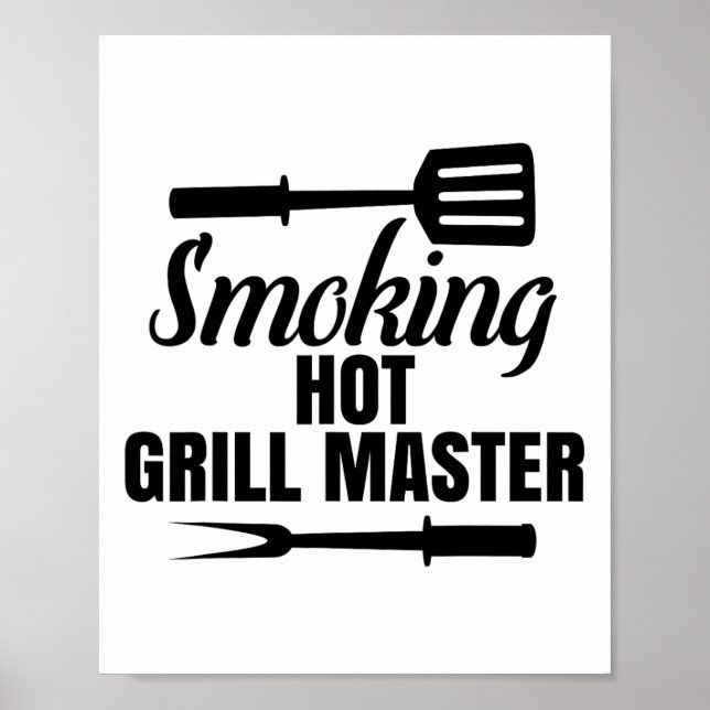 Affiche Fumer Grill Chaud Master Barbecue King Queen Of Th (Devant)