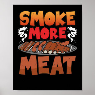 Affiche Fumer plus Viande Fumer Grill Viande Barbecue