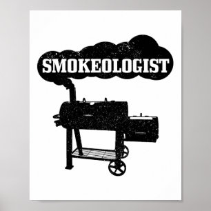 Affiche Fumeur Bbq Grilling Chef Fumeur Funny Byrbec