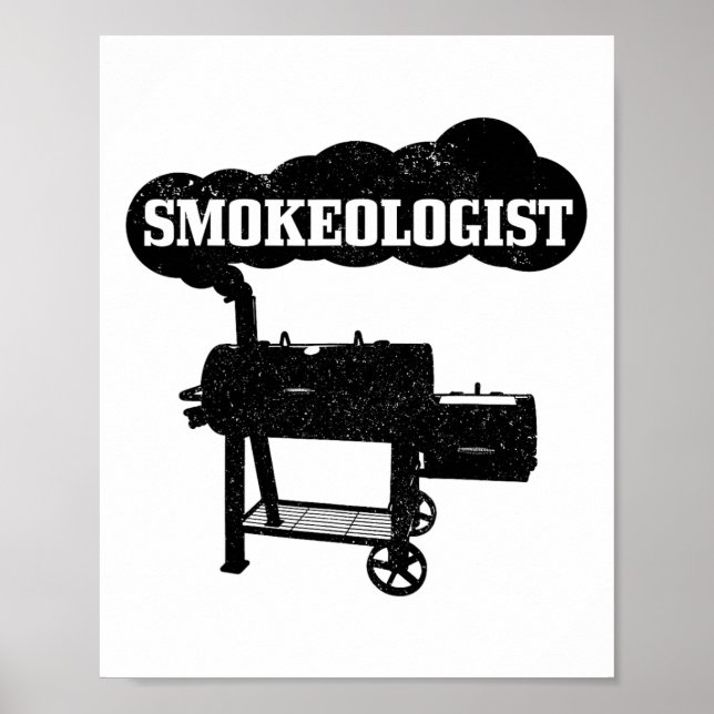 Affiche Fumeur Bbq Grilling Chef Fumeur Funny Byrbec (Devant)