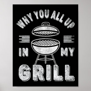 Affiche Fumeur BBQ Rétro Vintage Pourquoi Vous Êtes Tous D