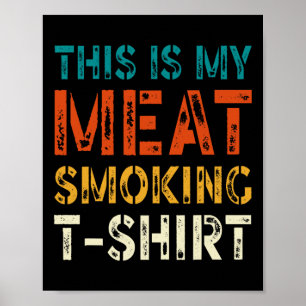 Affiche Fumeur De Barbecue Rétro Drapeau Us Vintage C'est