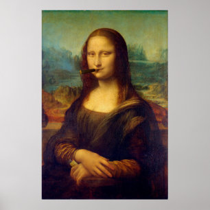Affiche Fumeur de cigares Mona Lisa Tabagisme Peinture
