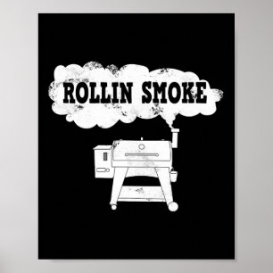 Affiche Fumeur De Pellet Drôle Grill Barbecue Pour Fumer L