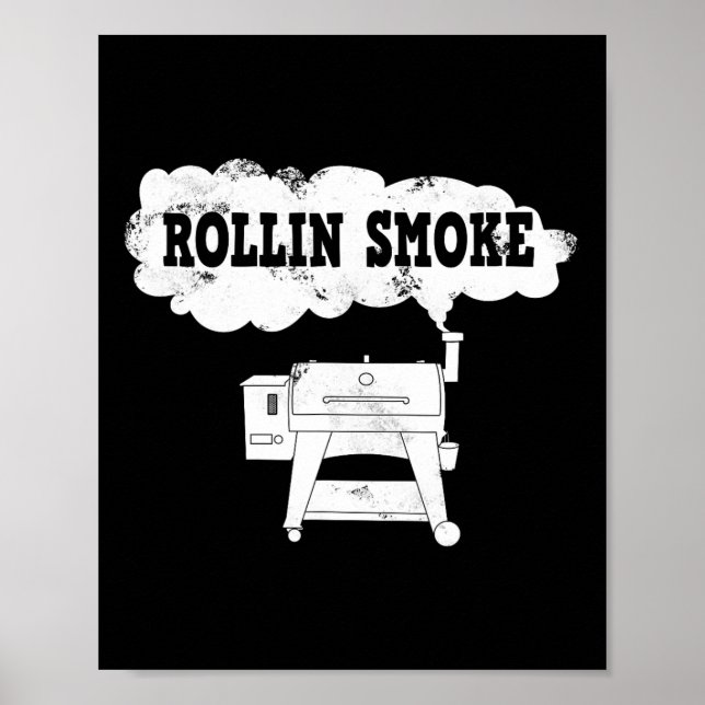 Affiche Fumeur De Pellet Drôle Grill Barbecue Pour Fumer L (Devant)