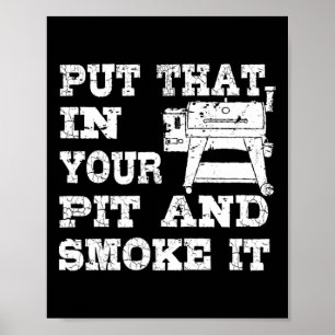 Affiche Fumeur De Pellet Drôle Grill Cadeau Barbecue Pour