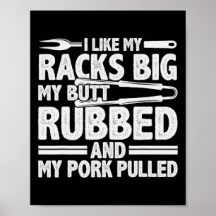 Affiche Fumeur de viande de porc grillant