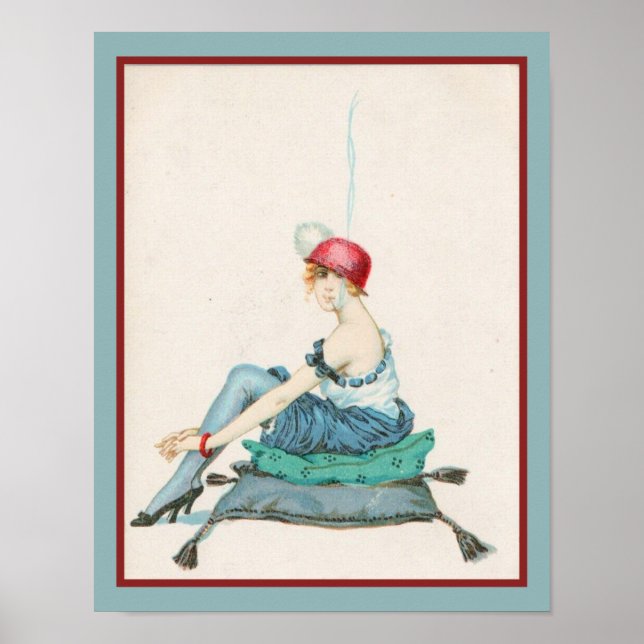 Affiche Fumeur des années 20 (Devant)