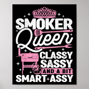 Affiche Fumeur Queen Cly Sy Smart Y Fumer Barbecue Femmes