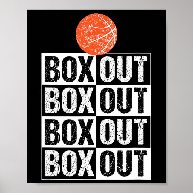 Affiche Fun Basketball Coach boîte cadeau Out Dire (Devant)