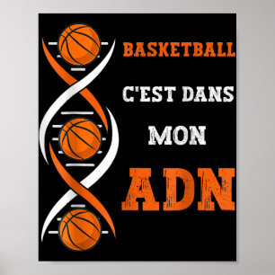 Affiche Fun Basketball Son Dans Mon Dna Basketball