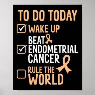 Affiche Fun Beat Endometrial Cancer Dirige Le Monde - Surv