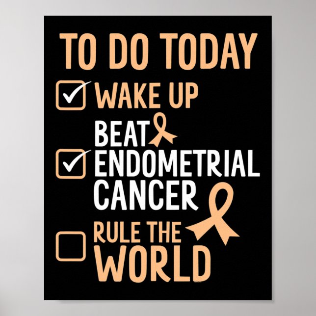 Affiche Fun Beat Endometrial Cancer Dirige Le Monde - Surv (Devant)