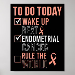 Affiche Fun Beat Endometrial Cancer Rule the World - Survi