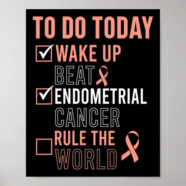 Affiche Fun Beat Endometrial Cancer Rule the World - Survi (Devant)