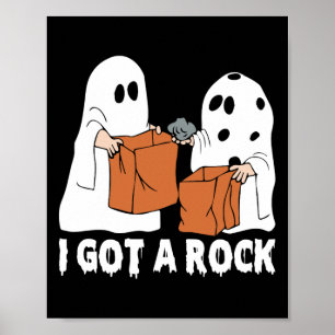 Affiche Fun Boo Ghost Effrayant J'Ai Une Halloween Rock