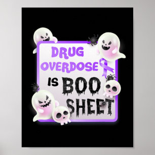 Affiche Fun Boo Halloween Ghost La surdose de médicament e