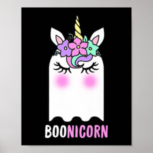 Affiche Fun Boonicorn Gift Ghost Unicorn Boo Retro Hallowe