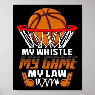 Affiche Fun Bysketbyll Citations d'arbitre Cadeau I Hoops