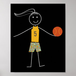 Affiche Fun Bysketbyll Girls Bysketbyll Joueur
