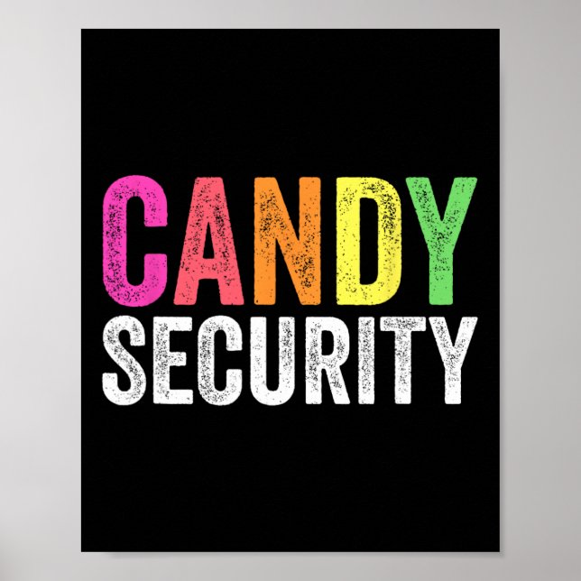 Affiche Fun Candy Sécurité Costume d'Halloween (Devant)
