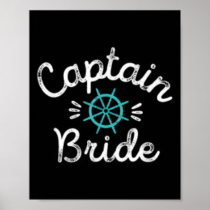 Affiche Fun Capitaine Mariée Mariage Nautique Salle de jum