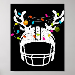 Affiche Fun Casque Fun Noël Lumières Football