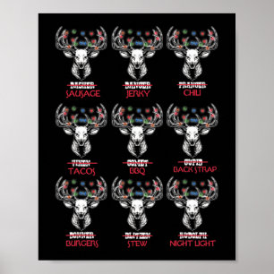 Affiche Fun Christmas Deer Bow Hunting Santa Men Women Hun