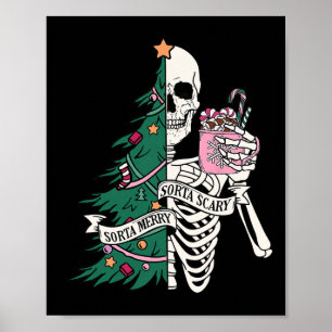 Affiche Fun Christmas Sorta Merry Sorta Scandale Skeleton