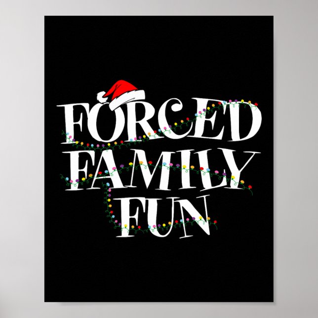 Affiche Fun de famille forcé - Cadeau de Noël de famille (Devant)