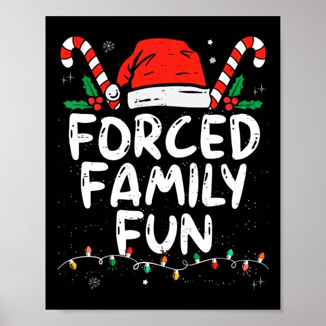 Affiche Fun de famille forcé Sarcastique Noël drôle (Devant)