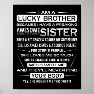 Affiche Fun De Noël Pour Frère De Soeur 1