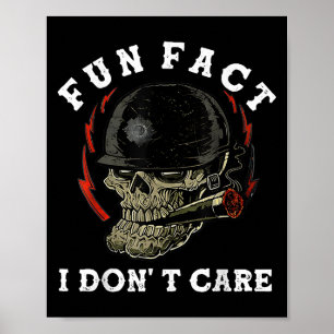 Affiche Fun Fact I Ne M'Occupe Pas Crâne Drôle Citation