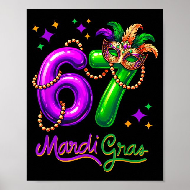 Affiche Fun Festive 67 Mardi Gras Party Balloons Beads Mas (Devant)