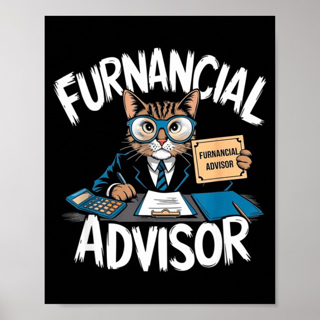 Affiche Fun Financial Planner Gift Funny Retirement Adviso (Devant)