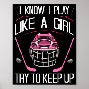 Affiche Fun Girls Hockey Designs For Women Field Hockey No